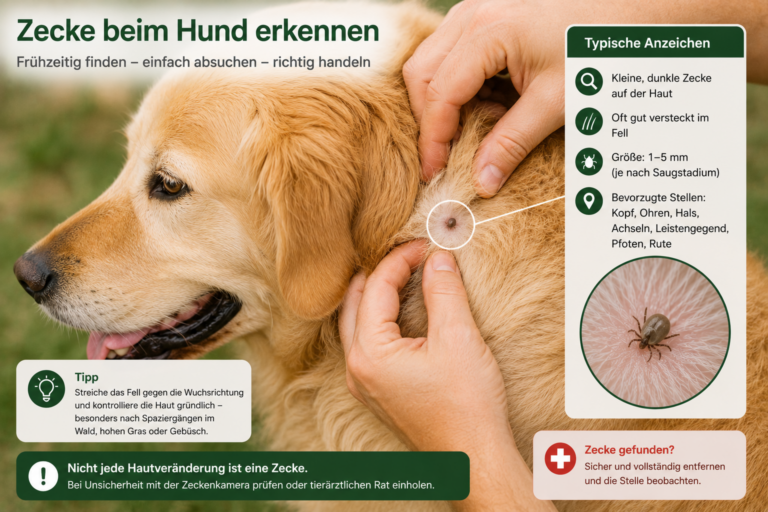 Zecke beim Hund erkennen