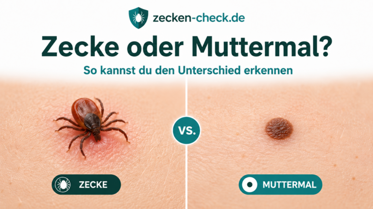 Zecke oder Muttermal