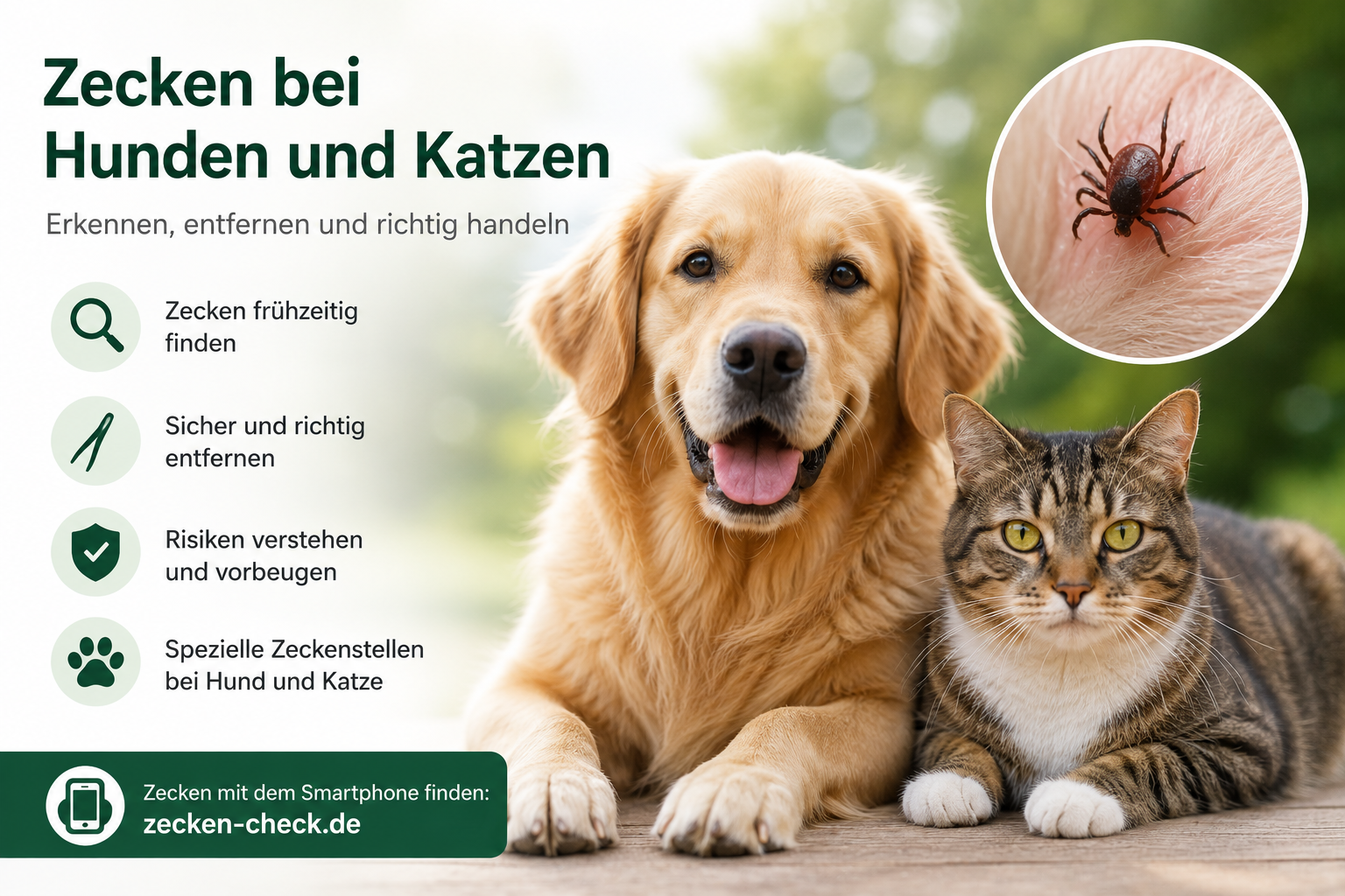 Zecken bei Hunden und Katzen