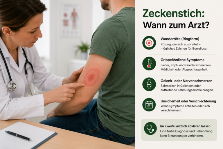 Zeckenstich wann zum Arzt